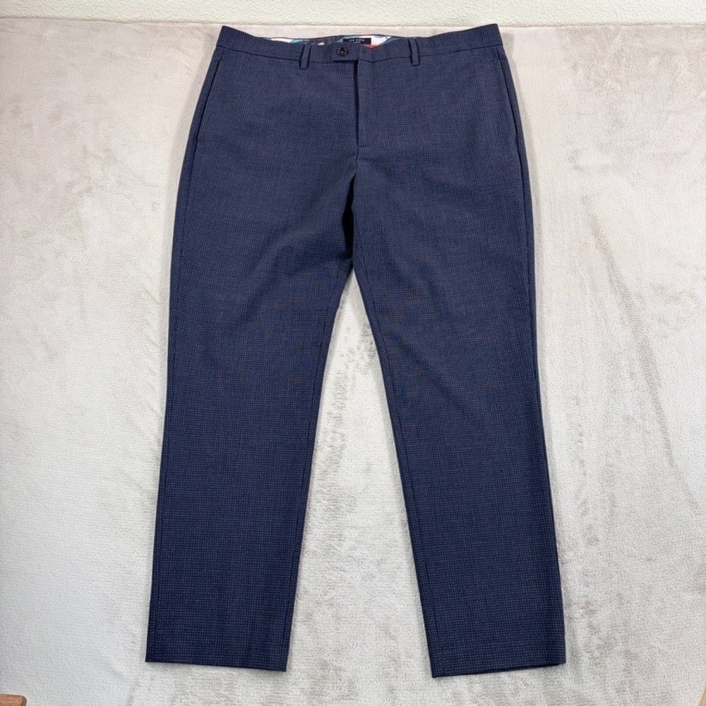 Ted Baker London Dress Trouser Pants in Navy Check Men 40Rx32 NWOT $249